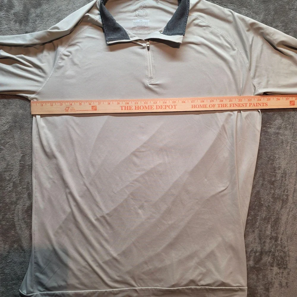 Swannies 1/4 Zip Shirt Mens 2XL White Golf Pullover Lightweight Long Sleeve